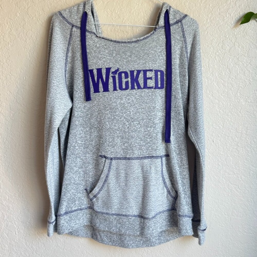 Vintage Wicked Musical Hoodie (2010) Green for Good | Gray Purple | Size M